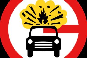 sign, carrying explosives, explosive