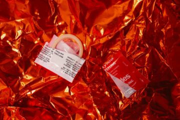 white and red plastic pack