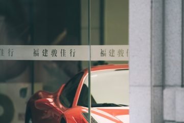 red sports coupe