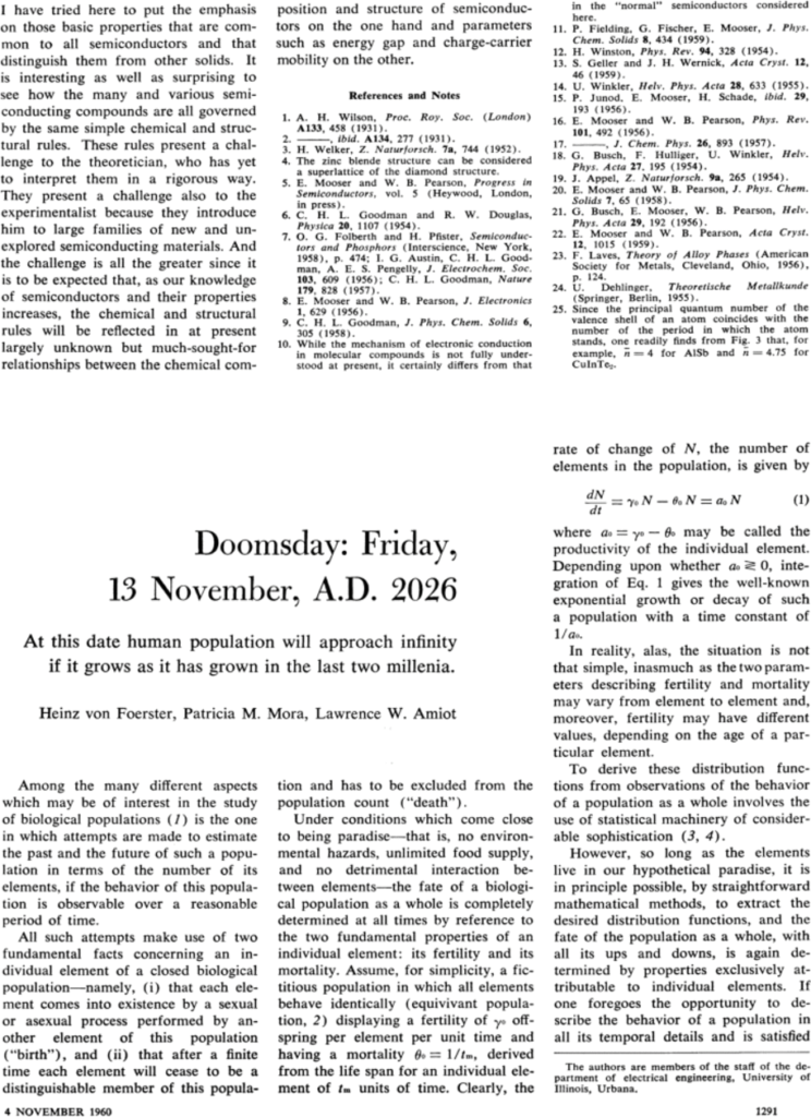 A 1960 Paper Published In Science Predicts World Will End Next Month