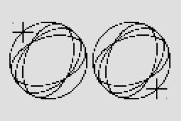 a black and white image of a circle