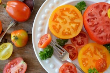 sliced vegetables