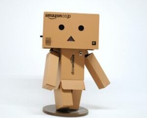 Amazon cardboard box character figurine