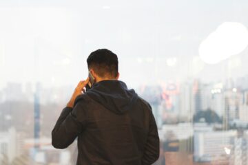 person holding phone