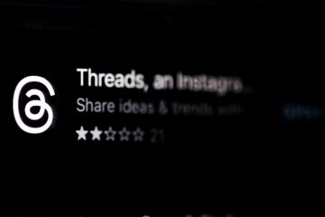 a close up of a computer screen with the words threads on instagram