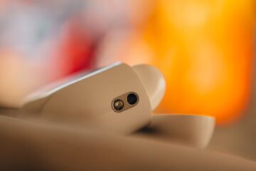 A close up of a cell phone on a table